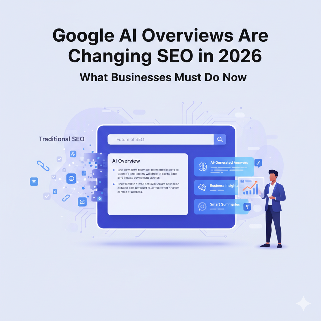 Google AI Overviews changing SEO in 2026 and how businesses must adapt to AI-powered search results